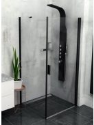 Zoom Line Black 90x90 cm nyílóajtós zuhanykabin