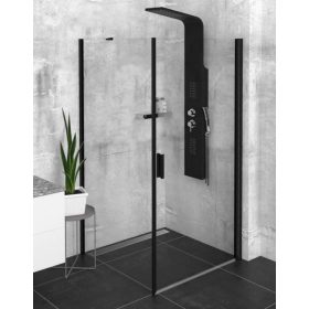 Polysan Zoom Line Black 90x90 cm nyílóajtós zuhanykabin