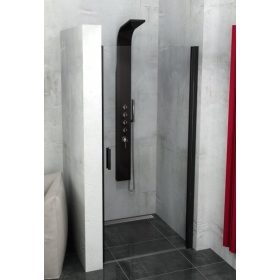 Polysan Zoom Line Black 90 cm nyílóajtós zuhanyajtó 