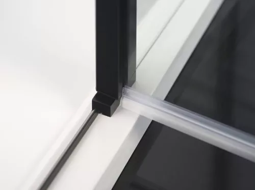Polysan Zoom Line Black 100 cm nyílóajtós zuhanyajtó 
