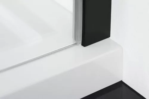 Polysan Zoom Line Black 100 cm nyílóajtós zuhanyajtó 