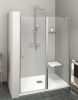Polysan Zoom Line 120 cm nyílóajtós zuhanyajtó