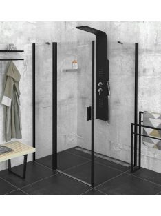 Zoom Line Black 120x100 cm nyílóajtós zuhanykabin