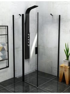Zoom Line Black 120x80 cm nyílóajtós zuhanykabin