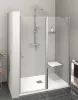 Polysan Zoom Line 130 cm nyílóajtós zuhanyajtó