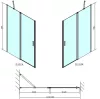 Polysan Zoom Line 130 cm nyílóajtós zuhanyajtó