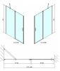 Zoom Line Black 140 cm nyílóajtós zuhanyajtó méretei