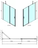 Zoom Line 150 cm nyílóajtós zuhanyajtó méretei