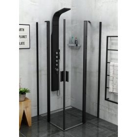 Polysan Zoom Line Black 90x90 cm szögletes zuhanykabin