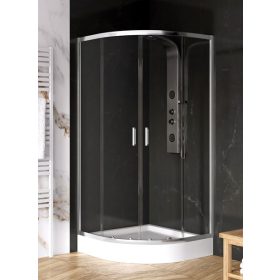 NewTrendy Suvia 80x80 íves zuhanykabin tálcával