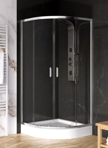 NewTrendy Suvia 80x80 íves zuhanykabin tálcával